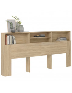 Testiera con Contenitore Rovere Sonoma 220x19x103,5 cm