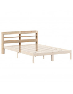 Testiera con Ripiani 120 cm in Legno Massello di Pino