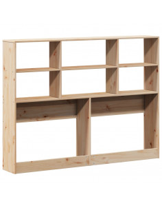 Testiera con Ripiani 120 cm in Legno Massello di Pino