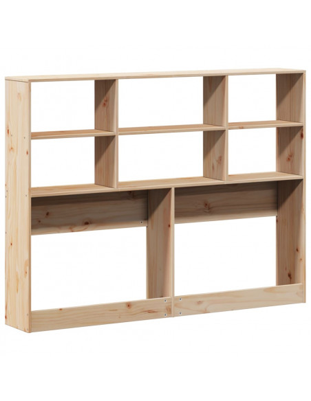Testiera con Ripiani 120 cm in Legno Massello di Pino