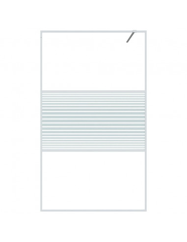 Parete Doccia Walk in Bianca 115x195 cm Vetro Trasparente ESG