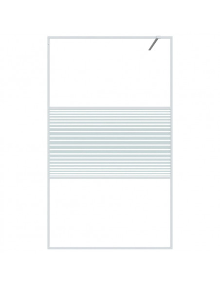 Parete Doccia Walk in Bianca 115x195 cm Vetro Trasparente ESG
