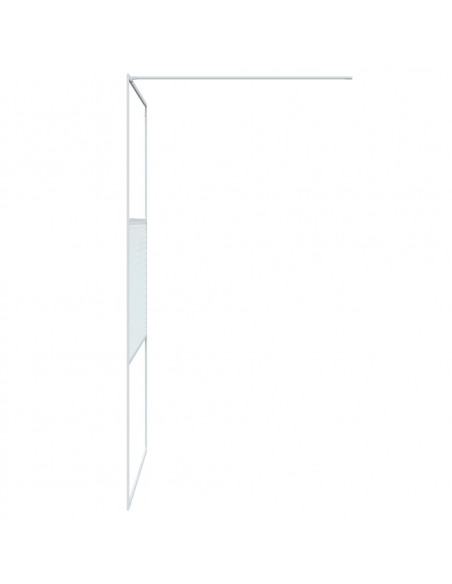 Parete Doccia Walk in Bianca 115x195 cm Vetro Trasparente ESG