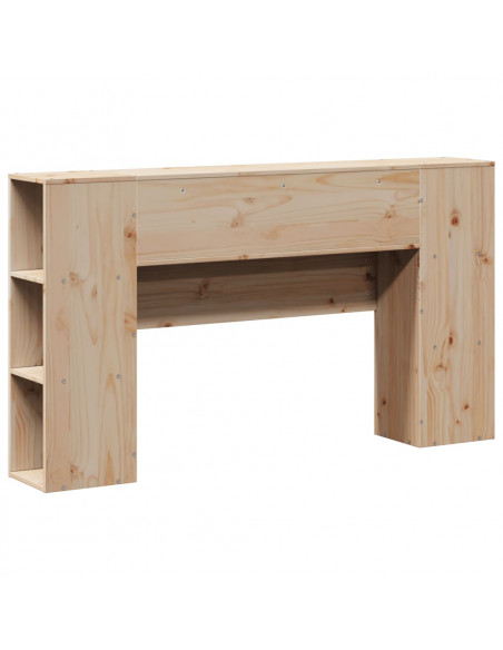 Testiera con Ripiani 140 cm in Legno Massello di Pino