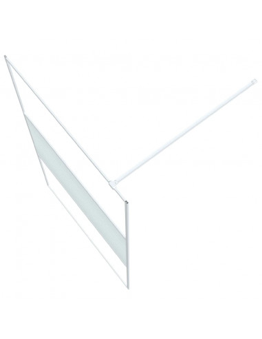 Parete Doccia Walk in Bianca 115x195 cm Vetro Trasparente ESG