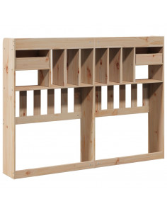 Testiera con Ripiani 140 cm in Legno Massello di Pino