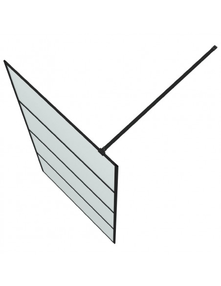 Parete Doccia Walk in Nera 100x195 cm Vetro Smerigliato ESG