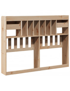 Testiera con Ripiani 150 cm in Legno Massello di Pino