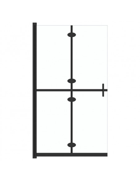 Parete per Doccia Walk-in Pieghevole in Vetro ESG 100x190 cm