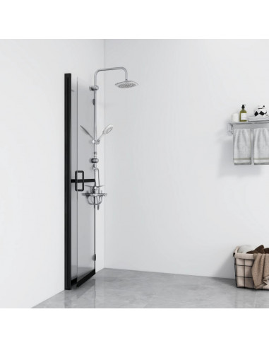 Parete per Doccia Walk-in Pieghevole in Vetro ESG 100x190 cm