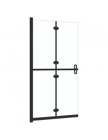 Parete per Doccia Walk-in Pieghevole in Vetro ESG 100x190 cm