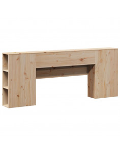 Testiera con Ripiani 180 cm in Legno Massello di Pino