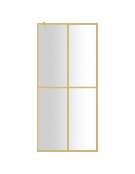 Parete per Doccia Walk-in Vetro Trasparente ESG 100x195 cm Oro