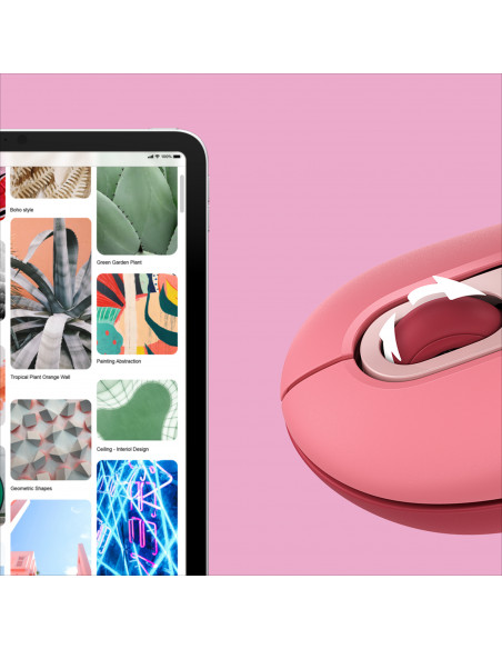 Logitech POP Mouse Wireless con Emoji personalizzabili, Tecnologia SilentTouch, Precisione e Velocità, Design Compatto, Bluetoo