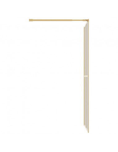 Parete per Doccia Walk-in Vetro Trasparente ESG 100x195 cm Oro