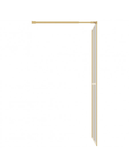 Parete per Doccia Walk-in Vetro Trasparente ESG 100x195 cm Oro