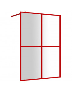 Parete per Doccia Walk-in Vetro Trasparente ESG 140x195cm Rossa 2