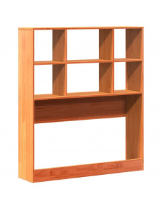 Testiera con Ripiani Marrone Cera 100 cm in Legno di Pino