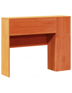 Testiera con Ripiani Marrone Cera 75 cm in Legno di Pino