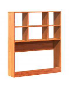 Testiera con Ripiani Marrone Cera 75 cm in Legno di Pino