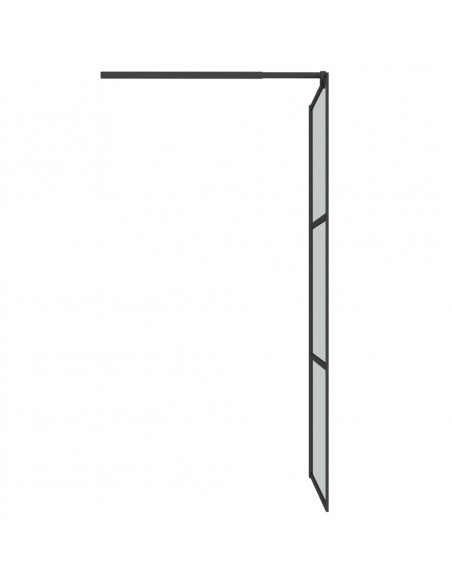 Parete Doccia Walk in 80x195 cm in Vetro Scuro ESG Nero