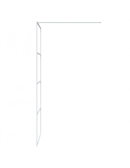 Parete Doccia Walk in Bianca 80x195 cm Vetro Trasparente ESG