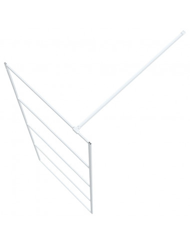 Parete Doccia Walk in Bianca 80x195 cm Vetro Trasparente ESG