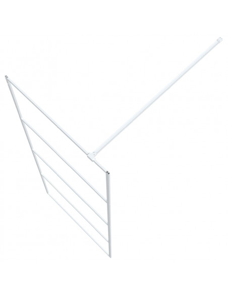 Parete Doccia Walk in Bianca 80x195 cm Vetro Trasparente ESG