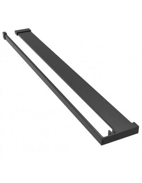 Parete Doccia Walk in Mensola Nera 80x195cm Vetro ESG Alluminio