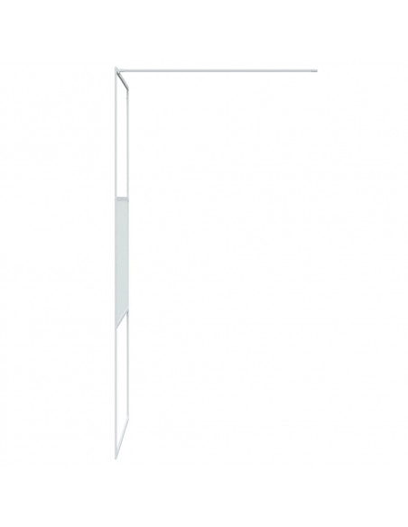 Parete Doccia Walk in Bianca 80x195 cm Vetro Trasparente ESG