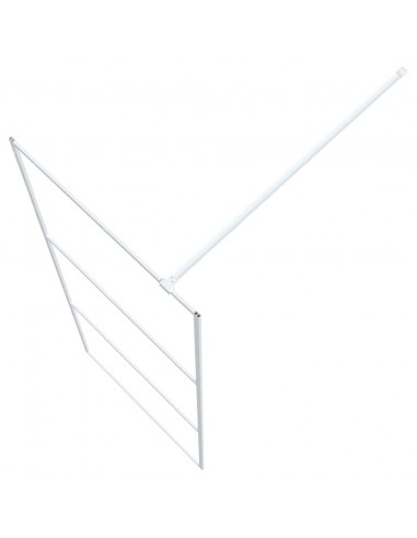 Parete Doccia Walk in Bianca 80x195 cm Vetro Trasparente ESG