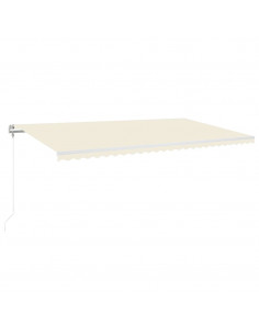 Tenda Automatica con Sensore Vento e LED 600x350 cm Crema 2