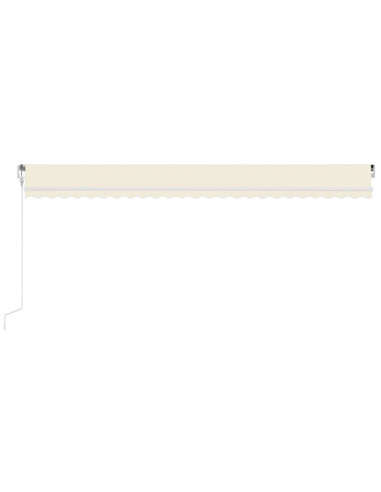 Tenda Automatica con Sensore Vento e LED 600x350 cm Crema