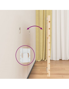 Testiera da Parete 126x3x63 cm in Legno Massello di Pino