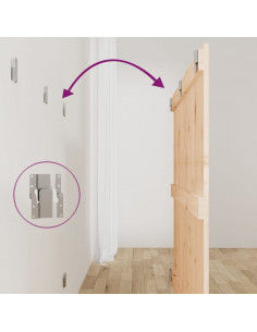 Testiera da Parete 127,5x3x90 cm in Legno Massello di Pino