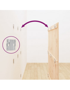 Testiera da Parete 146,5x3x110 cm in Legno Massello di Pino