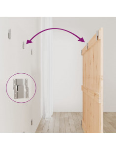 Testiera da Parete 147x3x90 cm in Legno Massello di Pino