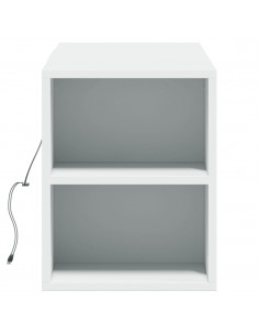 Mobile TV a Parete con Luci LED Bianco 135x31x39,5 cm 2