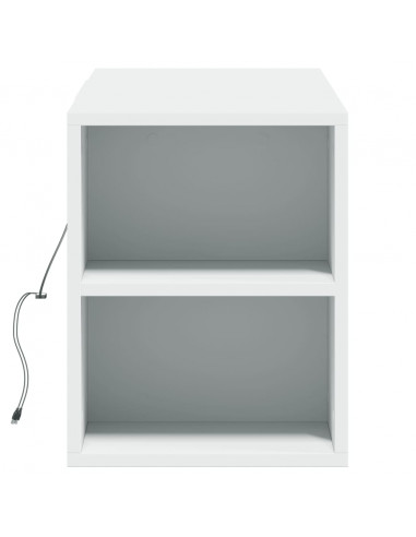 Mobile TV a Parete con Luci LED Bianco 135x31x39,5 cm