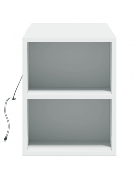 Mobile TV a Parete con Luci LED Bianco 135x31x39,5 cm