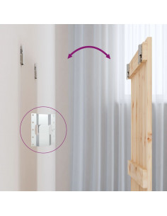 Testiera da Parete 82,5x3x60 cm in Legno Massello di Pino