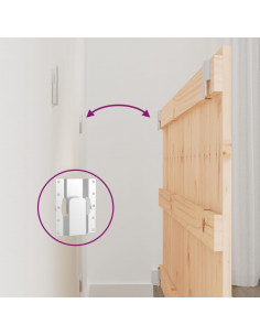 Testiera da Parete 95,5x3x60 cm in Legno Massello di Pino