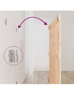 Testiera da Parete 95,5x3x90 cm in Legno Massello di Pino