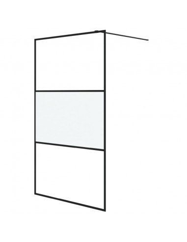 Parete Doccia Walk in 115x195 cm Vetro Semi Smerigliato ESG