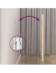 Testiera da Parete 96x3x91,5 cm in Legno Massello di Pino