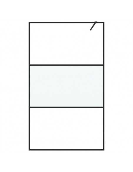 Parete Doccia Walk in 115x195 cm Vetro Semi Smerigliato ESG