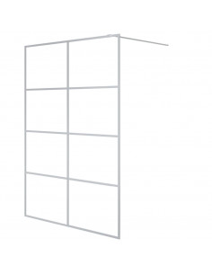 Parete Doccia Walk in Argento 140x195 cm Vetro Trasparente ESG 2