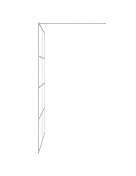 Parete Doccia Walk in Argento 140x195 cm Vetro Trasparente ESG