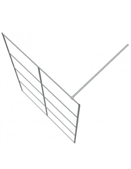 Parete Doccia Walk in Argento 140x195 cm Vetro Trasparente ESG