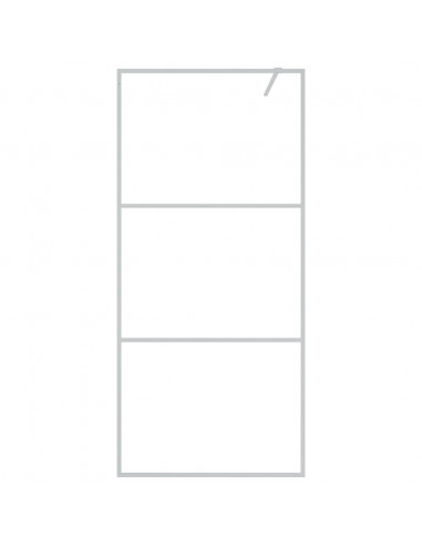 Parete Doccia Walk in Argento 90x195 cm Vetro Trasparente ESG